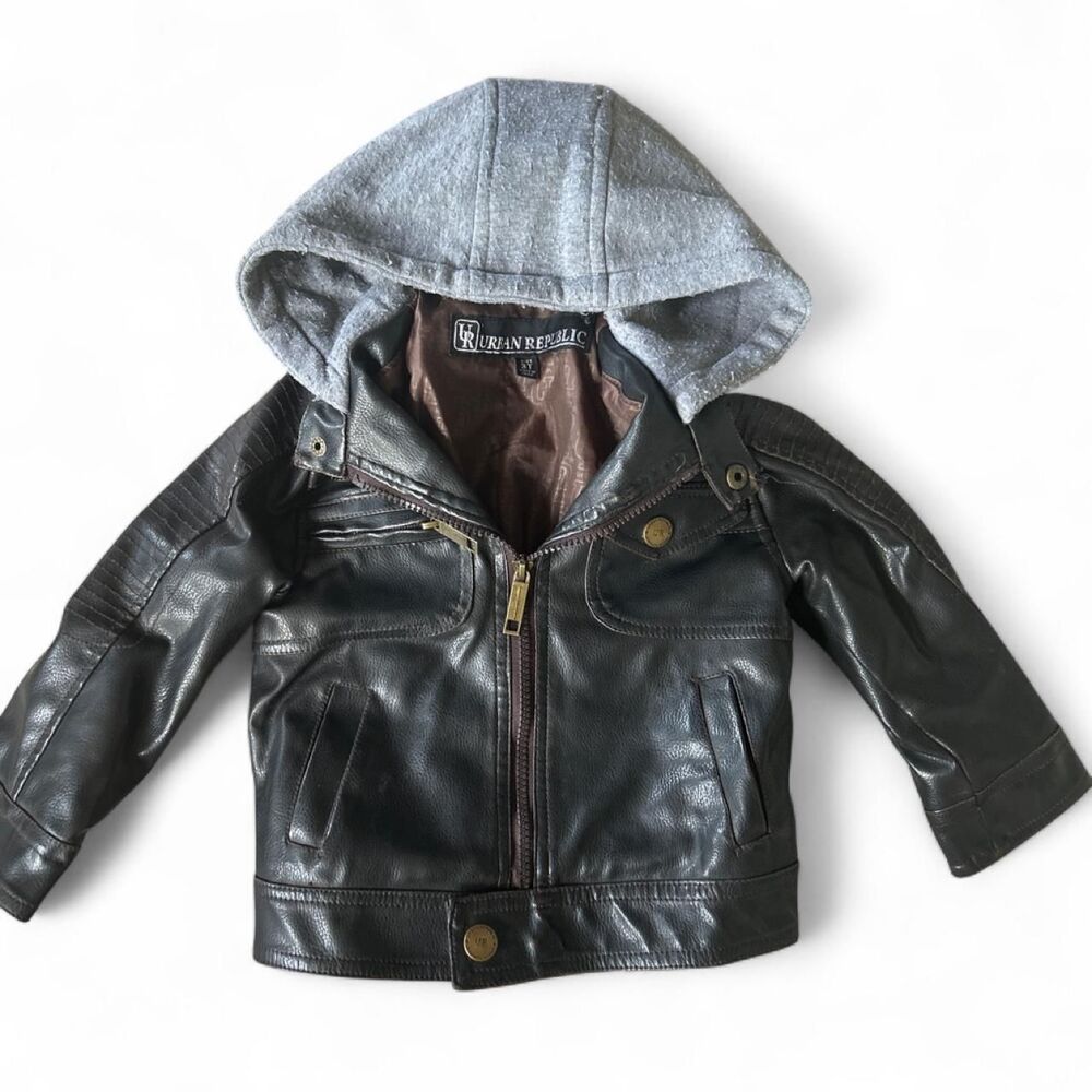 3T Urban Republic Black leather jacket